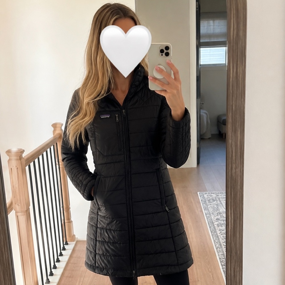 Patagonia Black Quilted Long Women's Puffer Coat